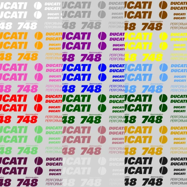 Ducati 748 Desmoquattro - Motociklų lipdukų rinkinys