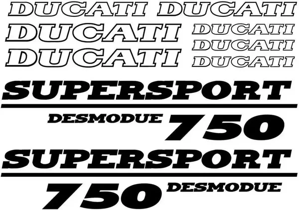Ducati 750 Desmodue – motociklų lipdukų rinkinys