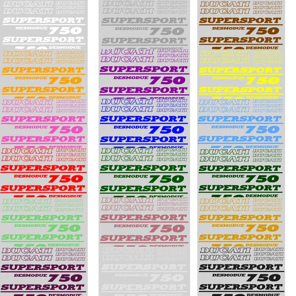 Ducati 750 Desmodue – motociklų lipdukų rinkinys