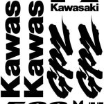 Kawasaki GPZ 500 Motociklų lipdukų rinkinys