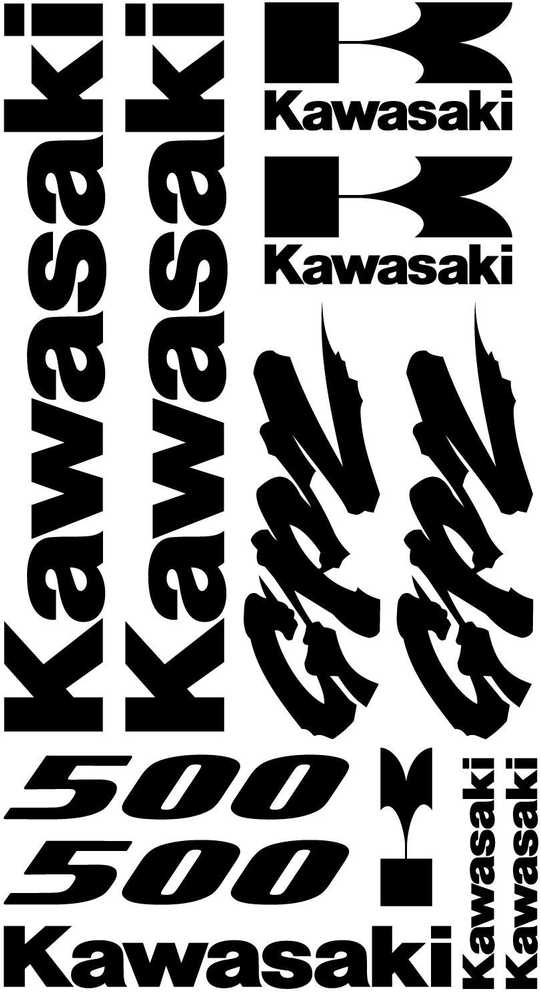 Kawasaki GPZ 500 Motociklų lipdukų rinkinys