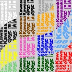 Kawasaki GPZ 500 Motociklų lipdukų rinkinys