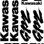 Kawasaki GPZ 500S – motociklų lipdukų rinkinys