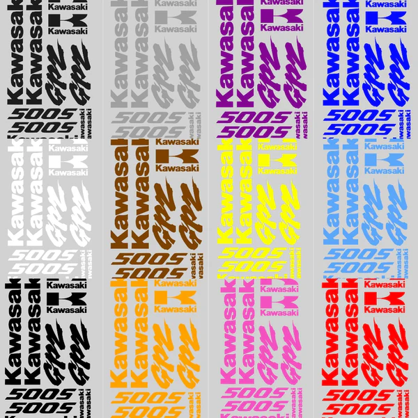 Kawasaki GPZ 500S – motociklų lipdukų rinkinys