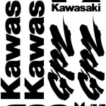 Kawasaki GPZ 600 Motociklų lipdukų rinkinys