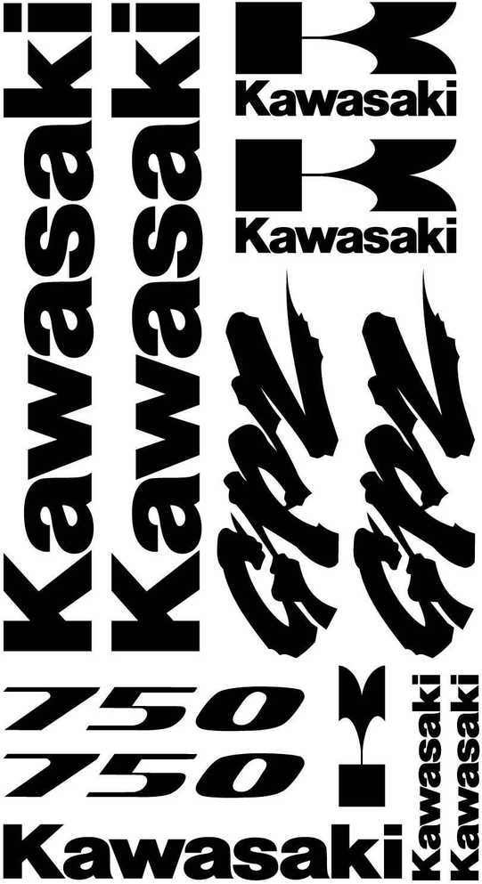 Kawasaki GPZ 750 Motociklų lipdukų rinkinys