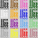 Kawasaki GPZ 750 Motociklų lipdukų rinkinys