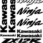 Kawasaki Ninja ZX-12R Motociklų lipdukų rinkinys