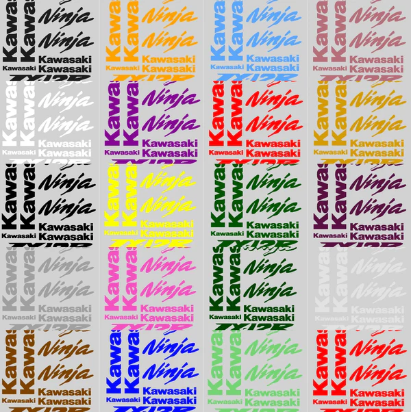Kawasaki Ninja ZX-12R Motociklų lipdukų rinkinys