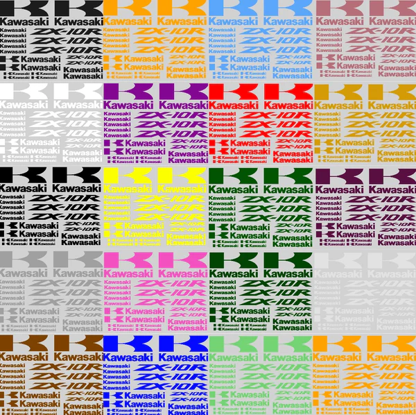 Kawasaki ZX-10R - Motociklų lipdukų rinkinys