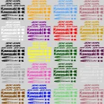 Kawasaki ZX-10R Racing Decal Kit - Motociklų grafikos rinkinys