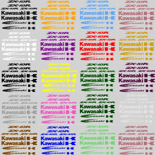 Kawasaki ZX-10R Racing Decal Kit - Motociklų grafikos rinkinys