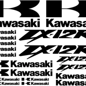 Kawasaki Ninja ZX-12R Motociklų grafikos rinkinys