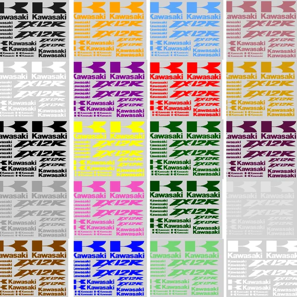 Kawasaki Ninja ZX-12R Motociklų grafikos rinkinys