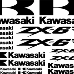 Kawasaki ZX-6R Motociklų lipdukų rinkinys
