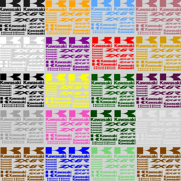 Kawasaki ZX-6R Motociklų lipdukų rinkinys