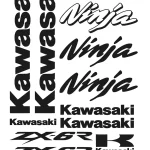 Kawasaki Ninja ZX-6R Motociklų lipdukų rinkinys