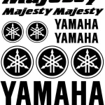 Yamaha Majesty Sport Edition - Motociklų lipdukų rinkinys