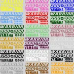 Yamaha 350 Warrior - Motociklų lipdukų rinkinys
