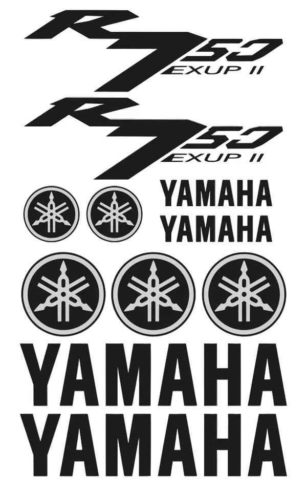 Yamaha R750 - Motociklų lipdukų rinkinys