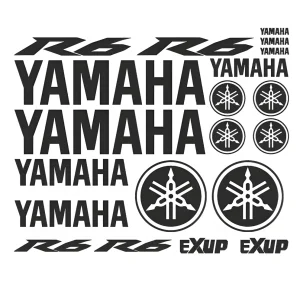 Yamaha R6 - Motociklo lipdukų rinkinys