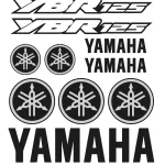 Yamaha YBR 125 - Motociklų lipdukų rinkinys