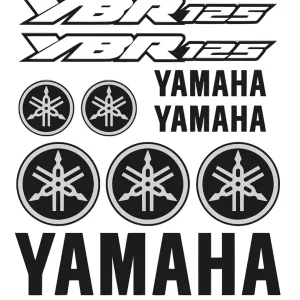 Yamaha YBR 125 - Motociklų lipdukų rinkinys