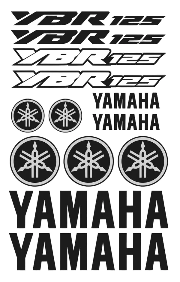Yamaha YBR 125 - Motociklų lipdukų rinkinys