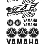 Yamaha YZF Thunderace 1000 - Motociklų lipdukų rinkinys