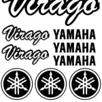 Yamaha Virago Motociklų lipdukų rinkinys